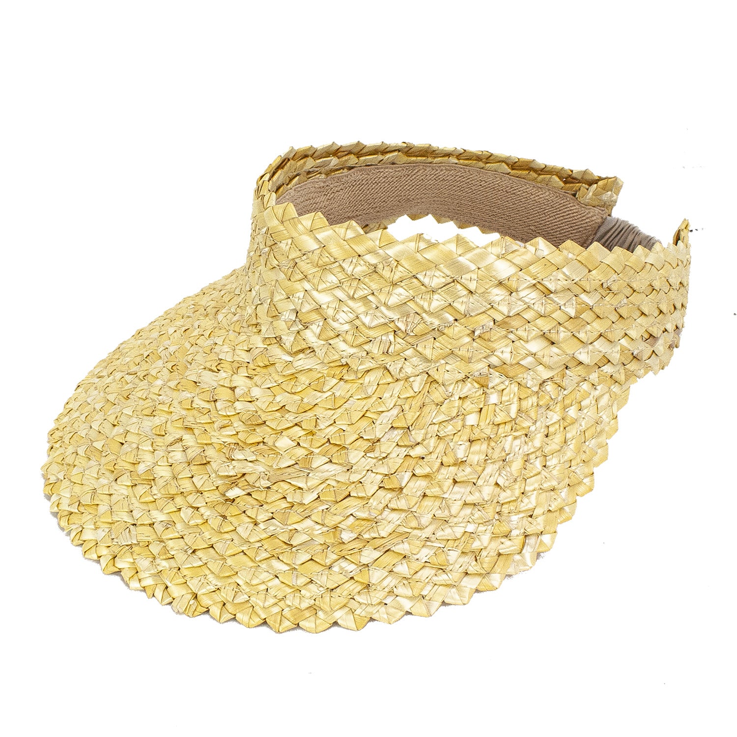 Cleobella Braided Straw Visor Hat Doba Natural